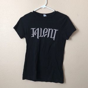 optical illusion talent/hustle tee